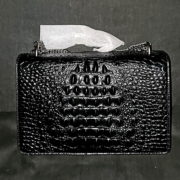 Faux crocodile shoulder bag - Picture 3 of 5